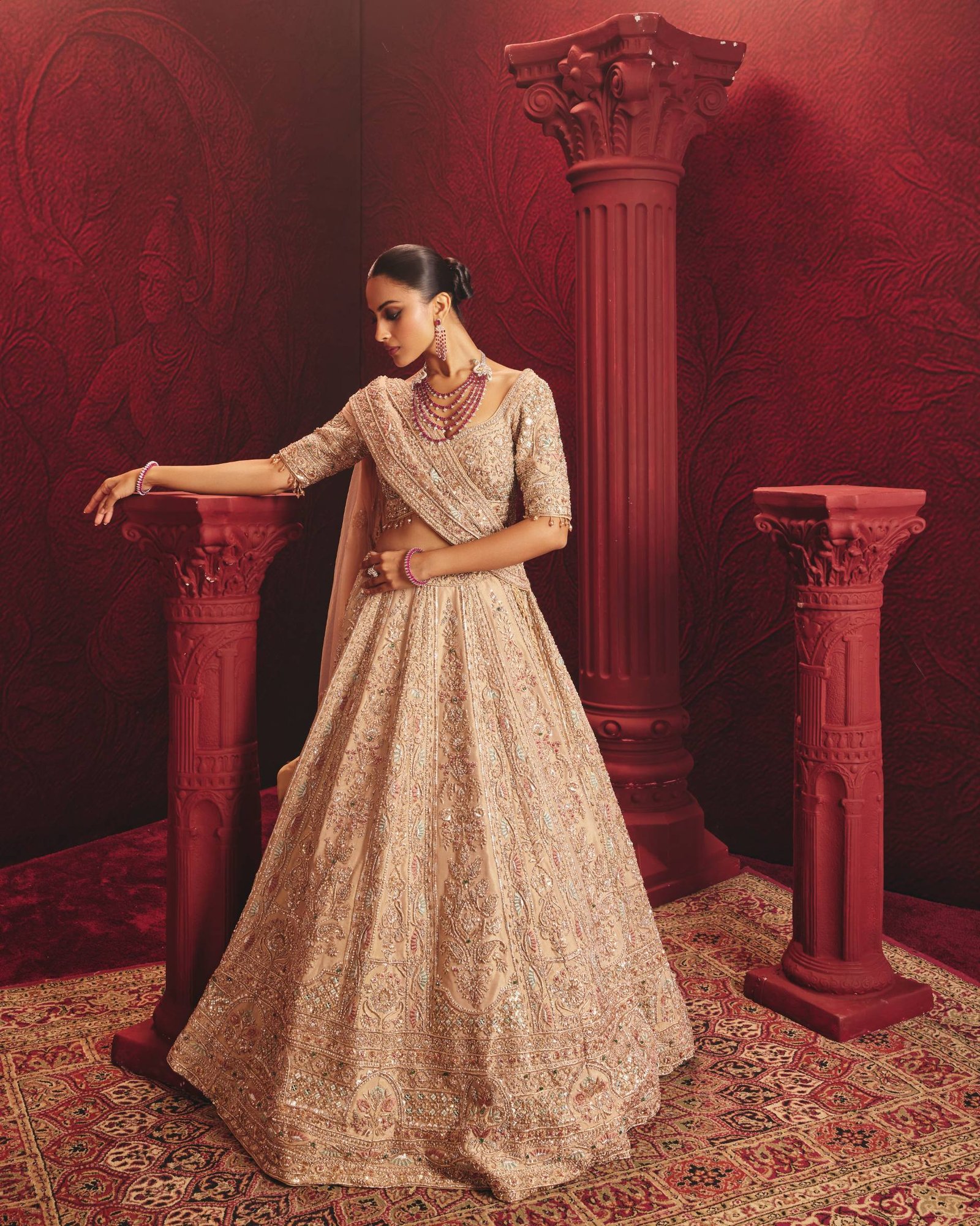 Classic Gold Tissue lehenga — The Antara Collection